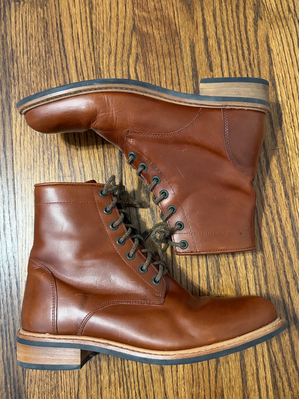 Nisolo Amalia all weather boot in Brandy 9